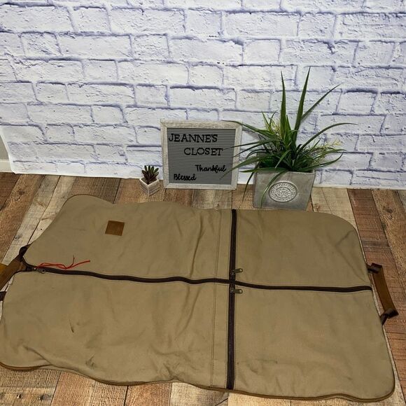 Jon hart two suiter garment bag canvas leather - Picture 16 of 16